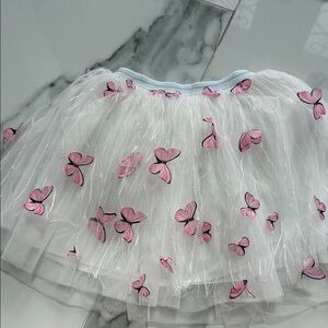 Lola + The Boys Tulle Skirt with Pink Butterflies